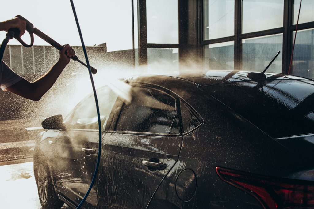 car being detailed at Spotless Car Spa in Burlington
